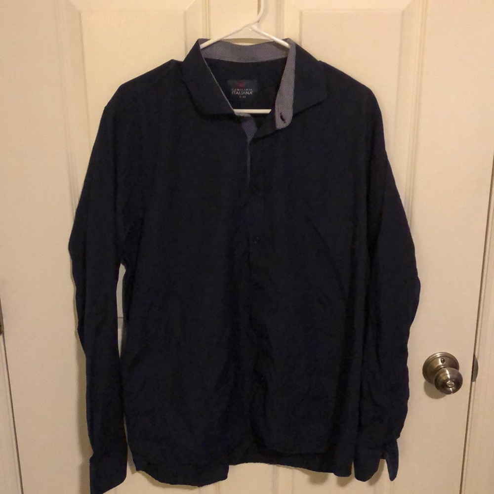 Camisaria Italians dark blue dress shirt